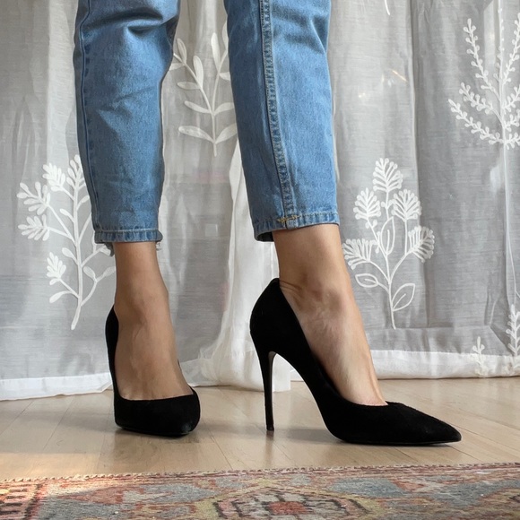 Steve Madden black suede stilettos - Picture 2 of 4